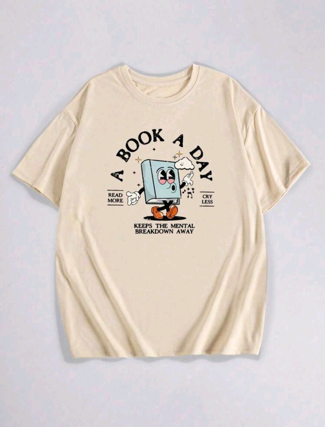 Book Slogan Oversized T-Shirt