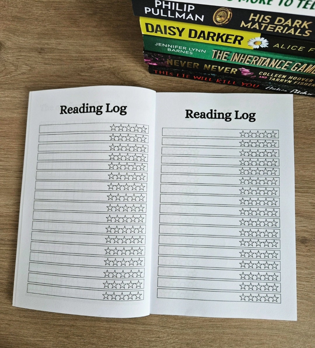 Reading Journal, 12 Month Reading Journal, Reading Log, Reading Tracker, Book Tracker, Book Lovers Journal, Book Review Sheets, Book Gift