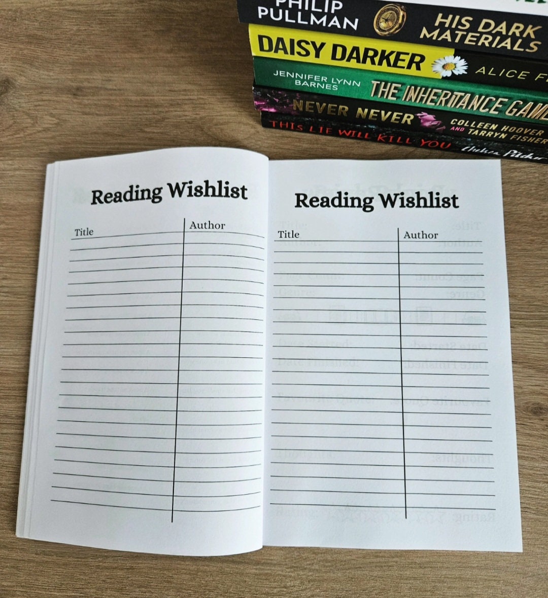 Reading Journal, 12 Month Reading Journal, Reading Log, Reading Tracker, Book Tracker, Book Lovers Journal, Book Review Sheets, Book Gift