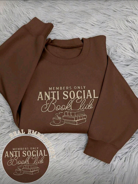 Book Club Jumper/Sweatshirt- Brown