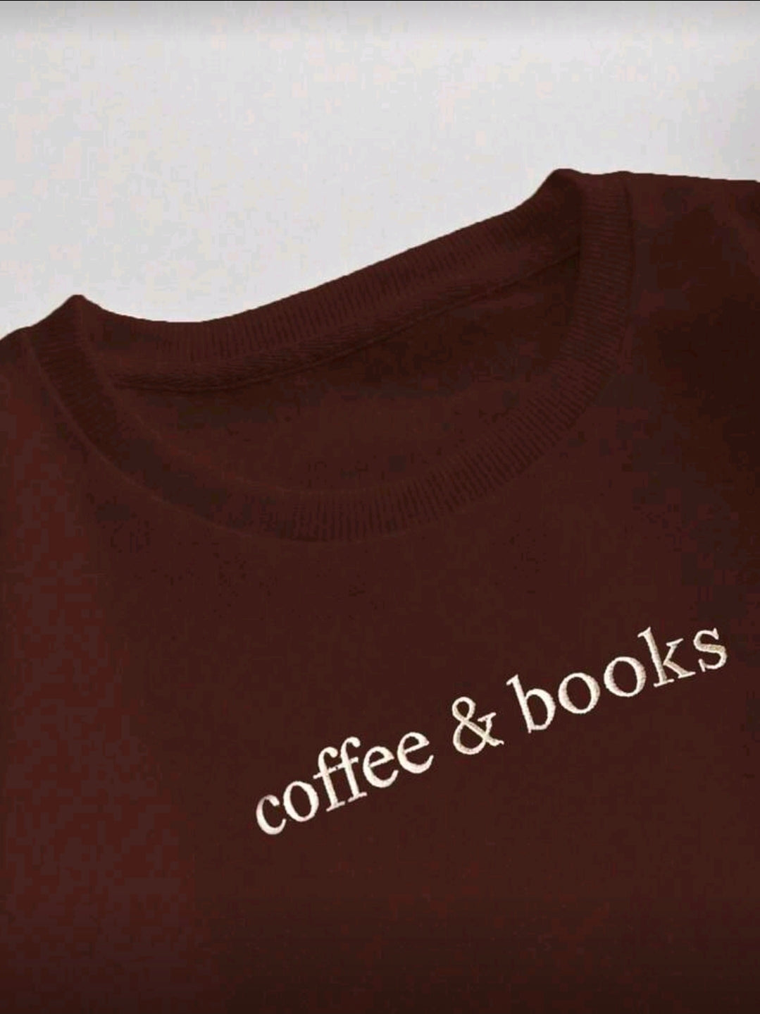 Coffee and Books Jumper/Sweatshirt- Brown